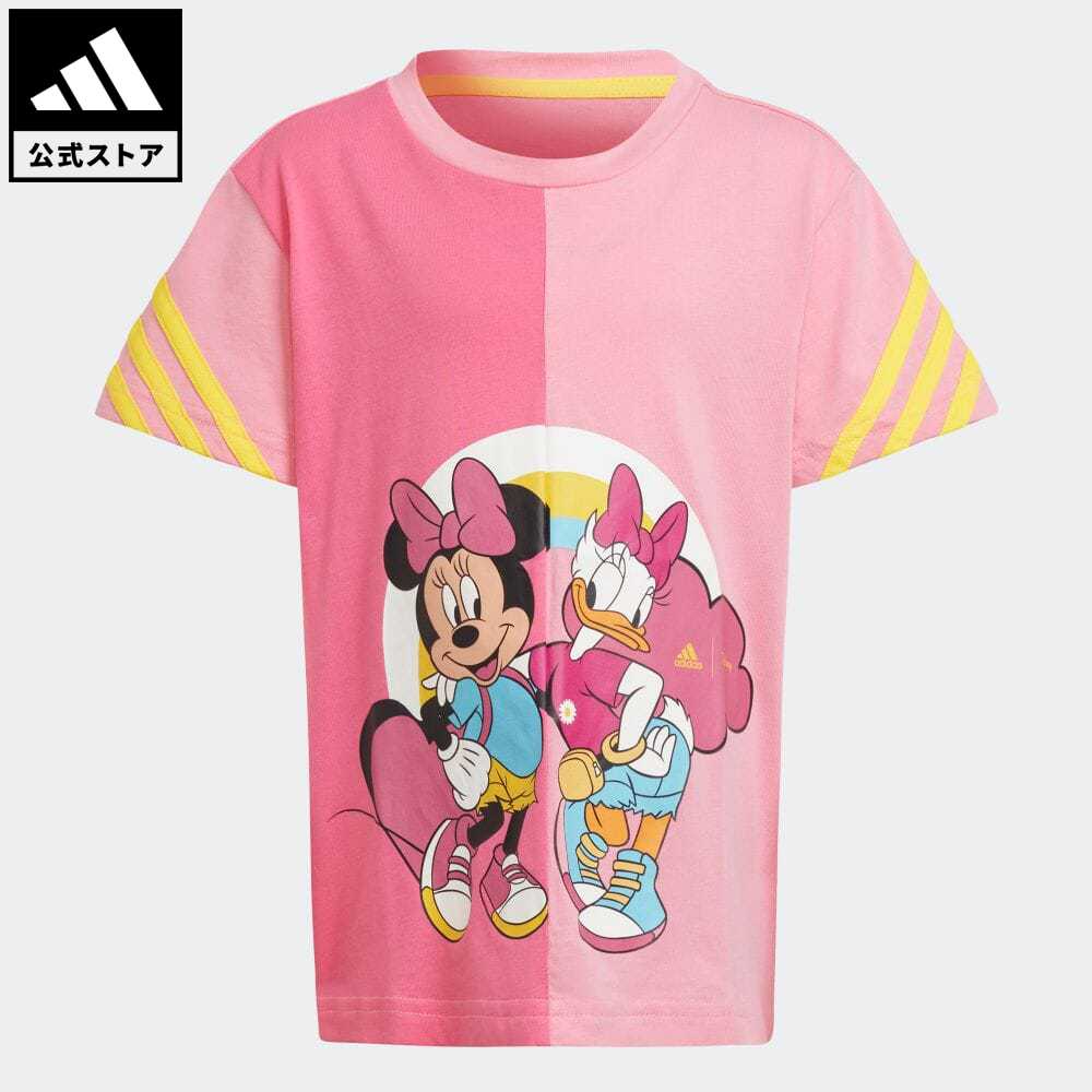 【公式】アディダス adidas 返品可 ディズニー デイジーダック 半袖Tシャツ スポーツウェア キッズ／子供用 ウェア・服 トップス Tシャツ ピンク HK6639 半袖 summershop22のサムネイル