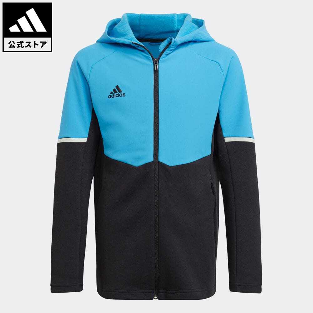 【公式】アディダス adidas 返品可 Designed for Gameday フーデッド トラックトップ スポーツウェア キッズ／子供用 ウェア・服 トップス パーカー(フーディー) ジャージ 黒 ブラック HM2070 トレーナー ポイント20倍対象のサムネイル