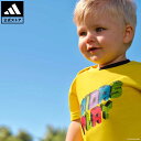 【公式】アディダス adidas 返品可 adidas × Classic LEGO 半袖Tシャツ＆パンツセット スポーツウェア キッズ／子供用 ウェア・服 セットアップ イエロー HM2240 上下