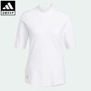 アディダス ポロシャツ レディース 【公式】アディダス adidas 返品可 ゴルフ ソリッドメッシュ UPF50+ 5分袖モックネックシャツ レディース ウェア・服 トップス ポロシャツ 白 ホワイト HM5542 Gnot