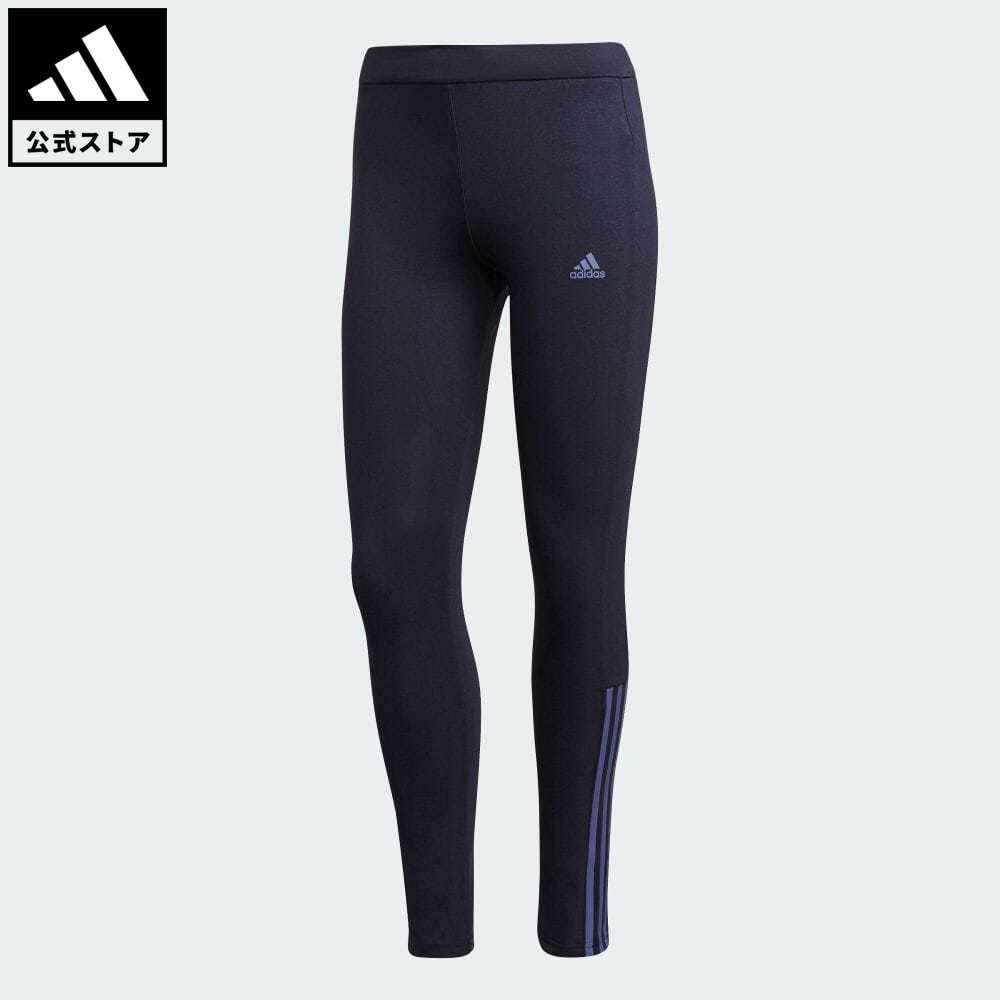 【公式】アディダス adidas 返品可 エッセンシャルズ フィッティド スリーストライプス 7/8 タイツ スポーツウェア レディース ウェア・服 ボトムス タイツ・レギンス 青 ブルー H10252 レギンスのサムネイル