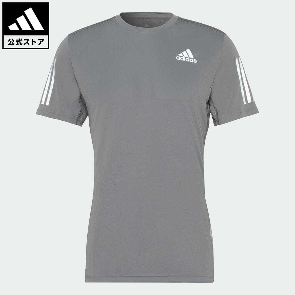 【公式】アディダス adidas 返品可 ランニング オウン ザ ラン 半袖Tシャツ メンズ ウェア・服 トップス Tシャツ グレー HB7430 ランニングウェア 半袖