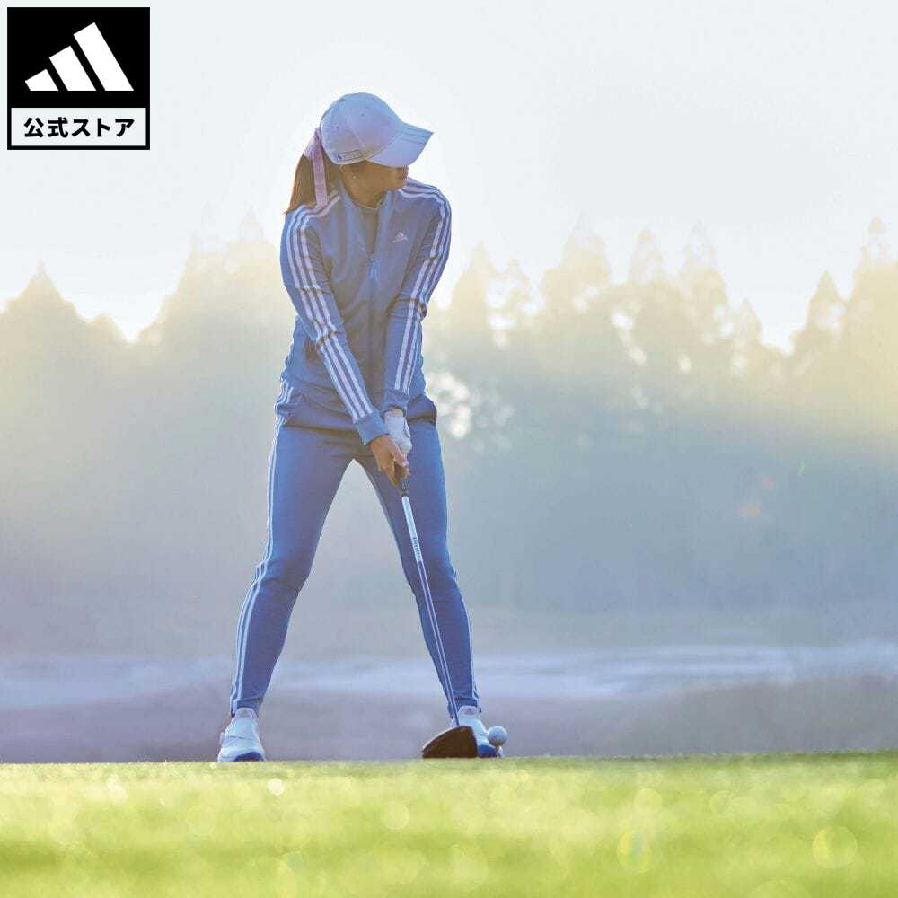 【公式】アディダス adidas 返品可 ゴルフ スリーストライプス ジョガーパンツ レディース ウェア・服 ボトムス ジャージ パンツ 青 ブルー HA0205 下
