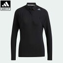 アディダス ポロシャツ レディース 【公式】アディダス adidas 返品可 ゴルフ ストレッチライトウェイト 長袖ボタンダウンシャツ レディース ウェア・服 トップス ポロシャツ 黒 ブラック HB3626