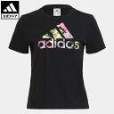 アディダス 【公式】アディダス adidas 返品可 総柄プリント レギュラー 半袖Tシャツ スポーツウェア レディース ウェア・服 トップス Tシャツ 黒 ブラック HI0025 半袖