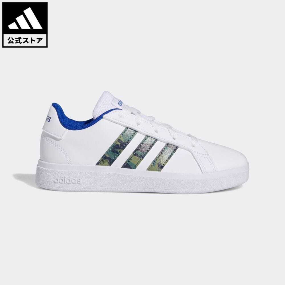 【公式】アディダス adidas 返品可 グランドコート ライフスタイル レース テニス / GrandCourt Lifestyle Lace Tennis スポーツウェア キッズ／子供用 シューズ・靴 スニーカー 白 ホワイト GV6796 テニスシューズ ローカットのサムネイル