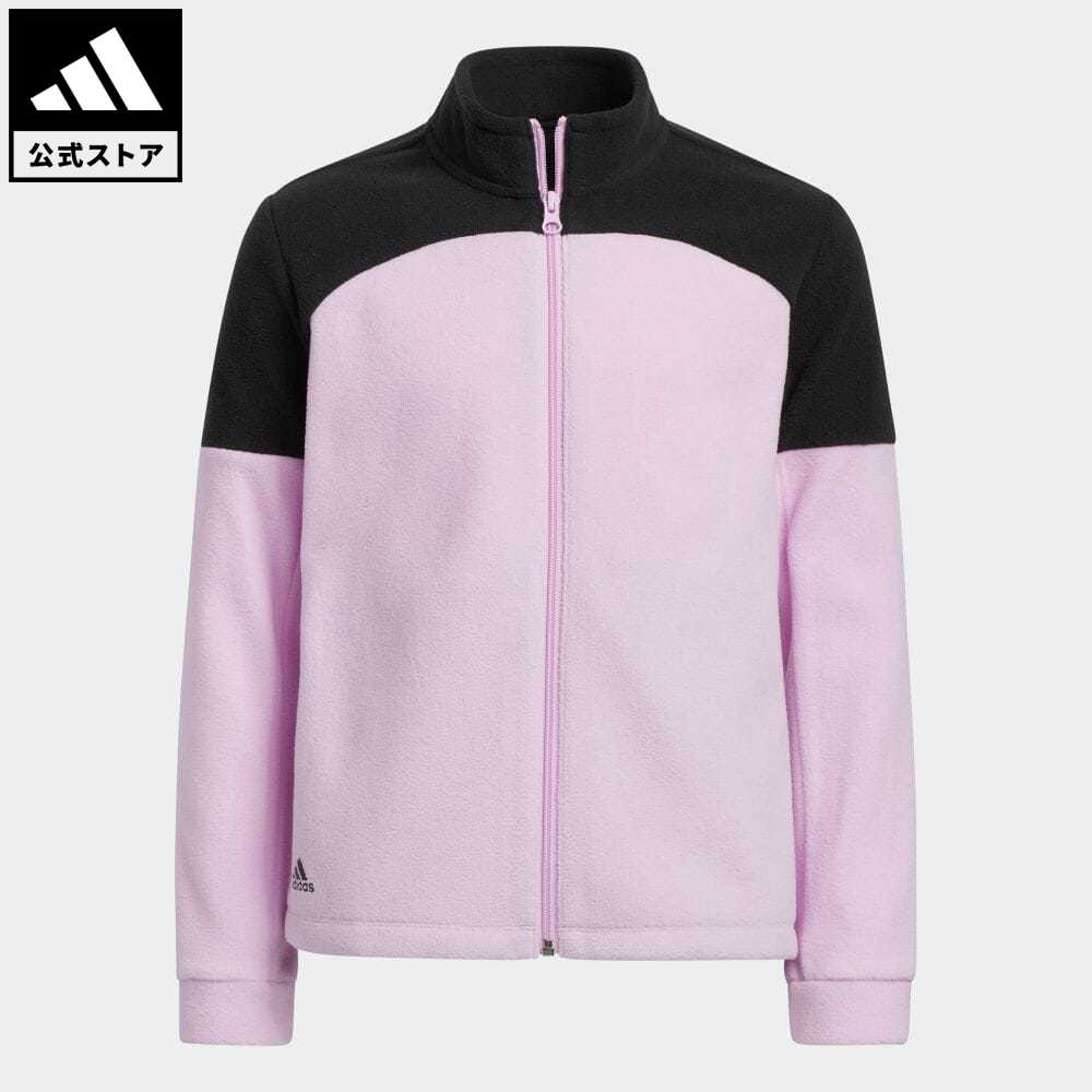 【公式】アディダス adidas 返品可 ゴルフ GIRLS 保温 カラーブロック スタンドカラー ジャケット キッズ／子供用 ウェア・服 アウター ジャケット 黒 ブラック HM7366 Gnot