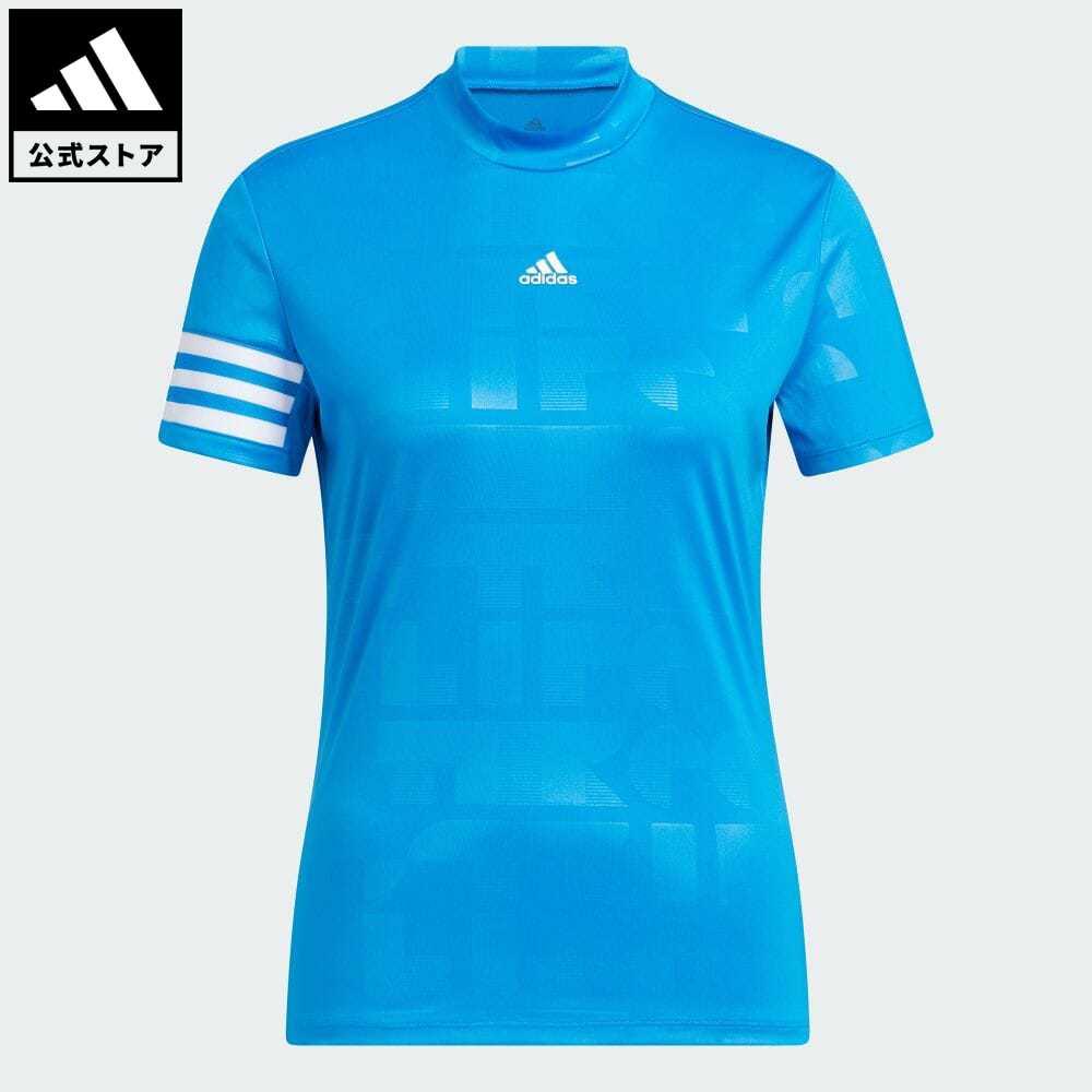 アディダス adidas 返品可 ゴルフ デボス加工 モックネックシャツ レディース ウェア・服 トップス ポロシャツ 青 ブルー HM8380 Gnot