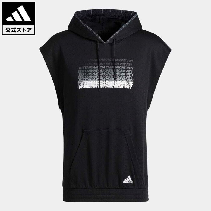 【公式】アディダス adidas 返品可 バスケットボール ドノバン・ミッチェル 半袖フーディー メンズ ウェア・服 トップス パーカー(フーディー) スウェット（トレーナー） 黒 ブラック HI5826 トレーナー