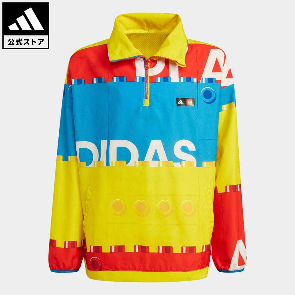 【公式】アディダス adidas 返品可 adidas × Classic LEGO ハーフジップ ウインドブレーカー スポーツウェア キッズ／子供用 ウェア・服 アウター ウインドブレーカー イエロー HP0936