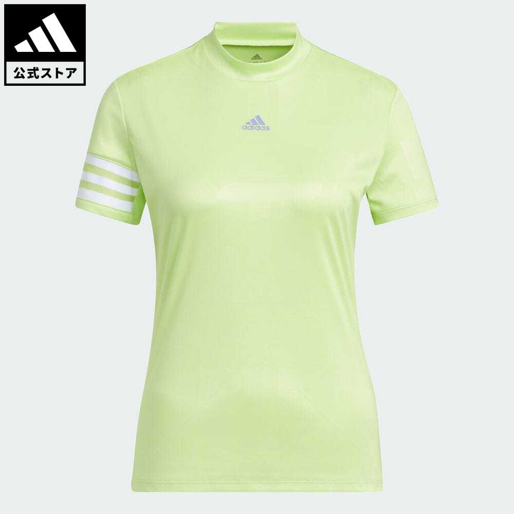 アディダス adidas 返品可 ゴルフ デボス加工 モックネックシャツ レディース ウェア・服 トップス ポロシャツ 緑 グリーン HM8383 Gnot