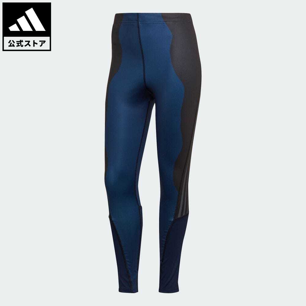 【公式】アディダス adidas 返品可 ランニング マリメッコ ラン アイコン スリーストライプス 7/8丈 ランニングレギンス レディース ウェア・服 ボトムス タイツ・レギンス 青 ブルー HH7315 ランニングウェア スポーツウェア レギンス