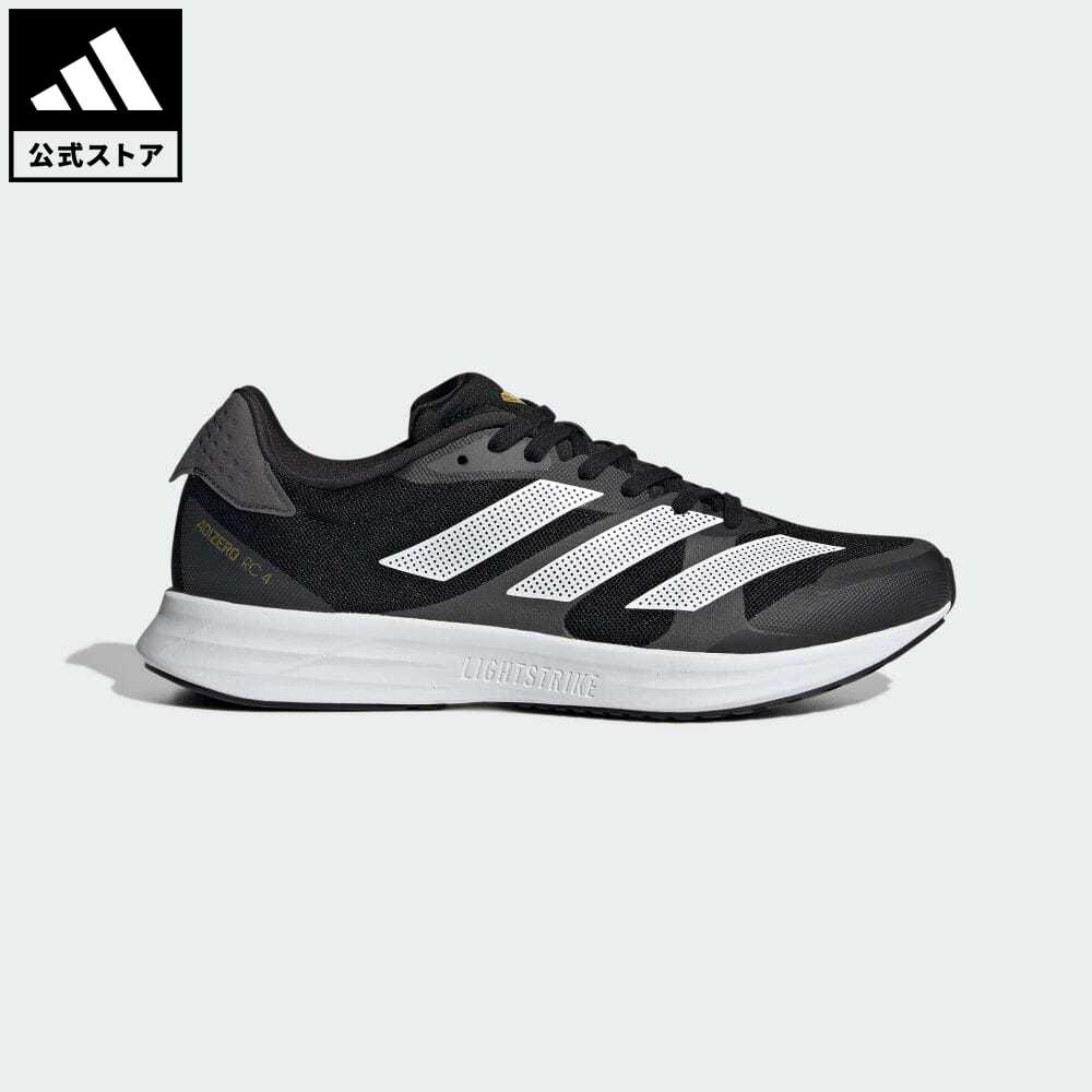 アディダス adidas 返品可 ランニング アディゼロ RC 4 ワイド / Adizero RC 4 Wide メンズ レディース シューズ・靴 スポーツシューズ 黒 ブラック GX1418 ランニングシューズ