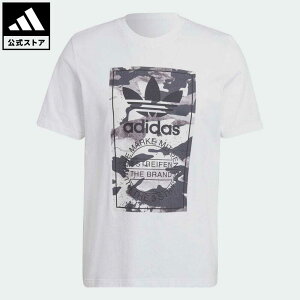 【公式】アディダス adidas 返品可 グラフィック カモ柄 Tシャツ オリジナルス メンズ ウェア・服 トップス Tシャツ 白 ホワイト HN6724 半袖 eoss23ss