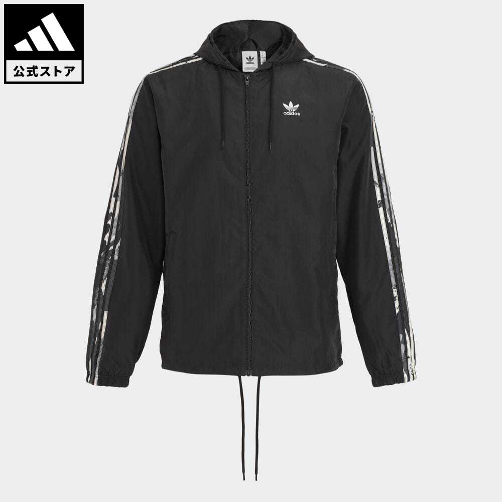 アディダス adidas 返品可 カモ シリーズ ウインドブレーカー オリジナルス メンズ ウェア・服 アウター ウインドブレーカー 黒 ブラック HK5139