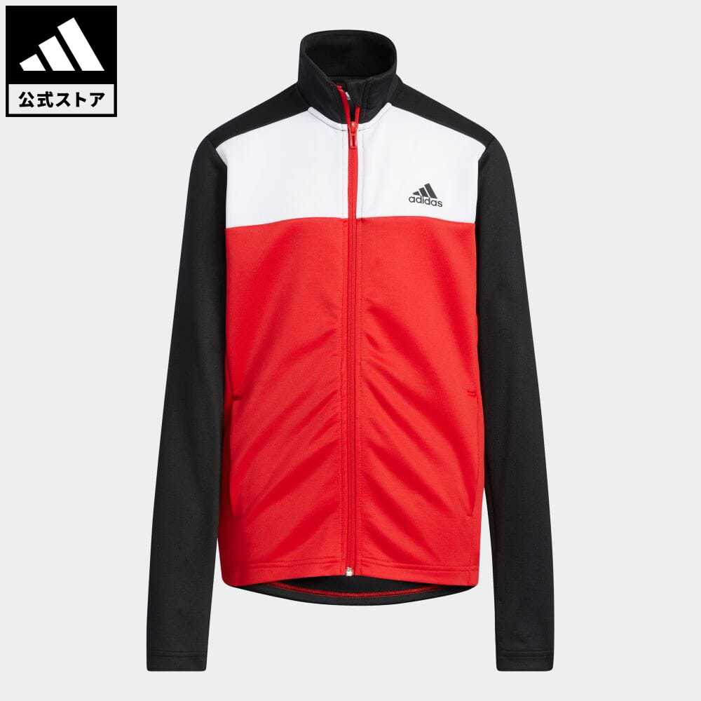 【公式】アディダス adidas 返品可 トラックスーツ ジャケット スポーツウェア キッズ／子供用 ウェア・服 アウター ジャケット ジャージ 黒 ブラック HM7135のサムネイル