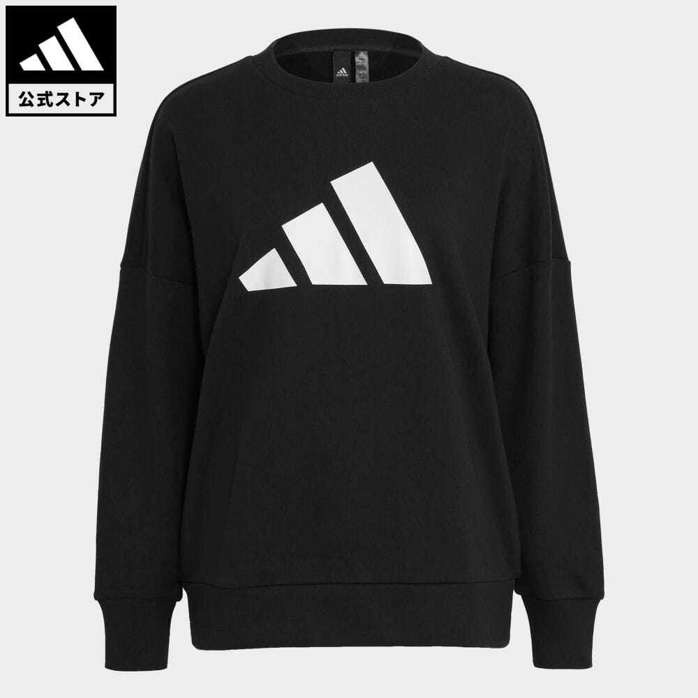 【20%OFF】 【公式】アディダス adidas 返品可 アディダス スポーツウェア フューチャー アイコン スウェットシャツ スポーツウェア レディース ウェア・服 トップス スウェット（トレーナー） 黒 ブラック GU9694 p1204のサムネイル