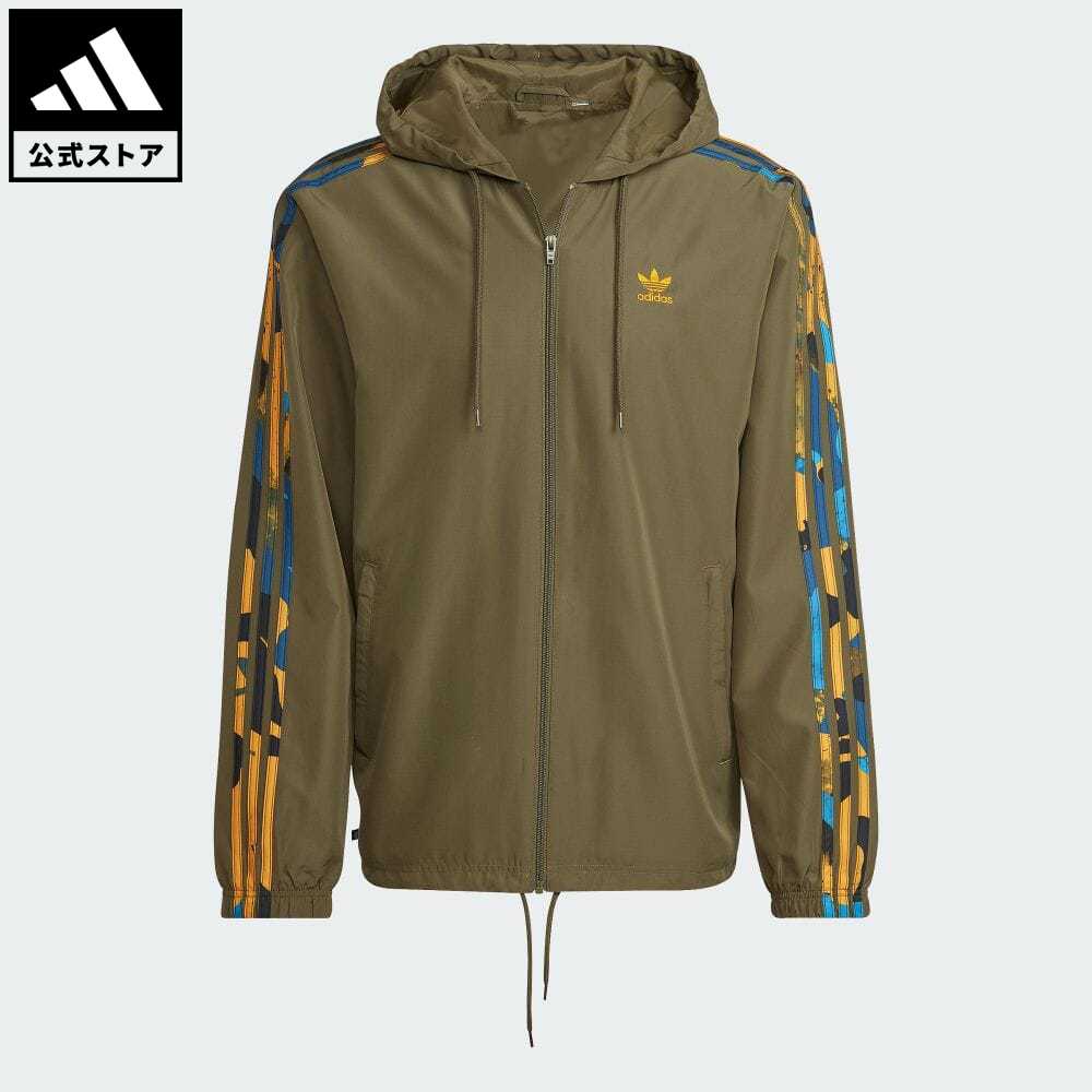 【公式】アディダス adidas 返品可 カモ シリーズ ウインドブレーカー オリジナルス メンズ ウェア・服 アウター ウインドブレーカー 緑 グリーン HK5140