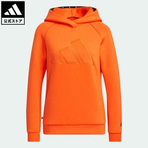 【20%OFFクーポン対象 08/18 10:00〜08/22 09:59】【公式】アディダス adidas 返品可 ゴルフ ビックアディダスロゴ ダンボールニット 長袖フーディー レディース ウェア・服 トップス パーカー(フーディー) スウェット（トレーナー） オレンジ HG8252 トレーナー Gnot