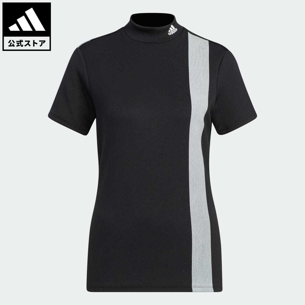 【50%OFF 6/20-6/26】【公式】アディダス adidas 返品可 ゴルフ ビッグアディダスロゴ 半袖モックネックシャツ レディース ウェア・服 トップス シャツ 黒 ブラック HG8254 Gnot p0620のサムネイル