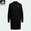 【公式】アディダス adidas 返品可 ゴルフ スリーストライプス 長袖セーターワンピース レディース ウェア・服 オールインワン ワンピース 黒 ブラック HG8275 Gnot