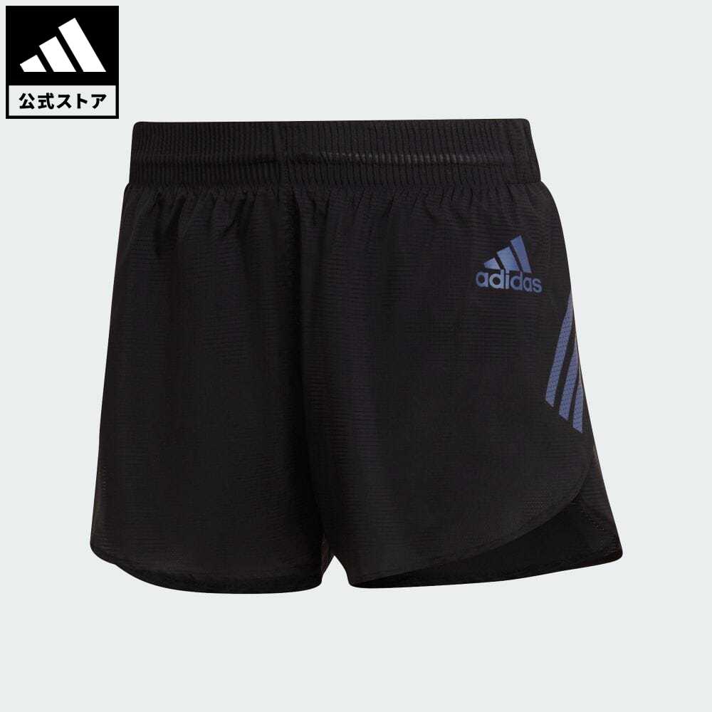 【公式】アディダス adidas 返品可 ランニング アディゼロ ランニング スプリットショーツ レディース ウェア・服 ボトムス ショートパンツ・短パン 黒 ブラック HC7985 ランニングウェア