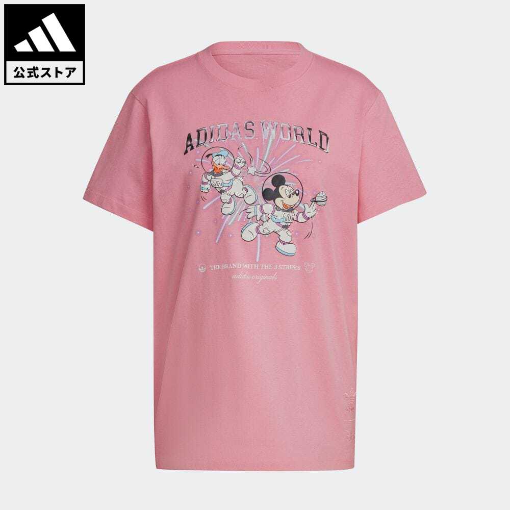【公式】アディダス adidas 返品可 ディズニー グラフィックTシャツ オリジナルス レディース ウェア・服 トップス Tシャツ ピンク HL9052 半袖のサムネイル
