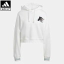 【1,000円OFFクーポン対象 10/31 10:00〜11/03 09:59】【公式】アディダス adidas 返品可 ショート ディズニー パーカー オリジナルス レディース ウェア・服 トップス パーカー(フーディー) スウェット（トレーナー） 白 ホワイト HL9055 トレーナー