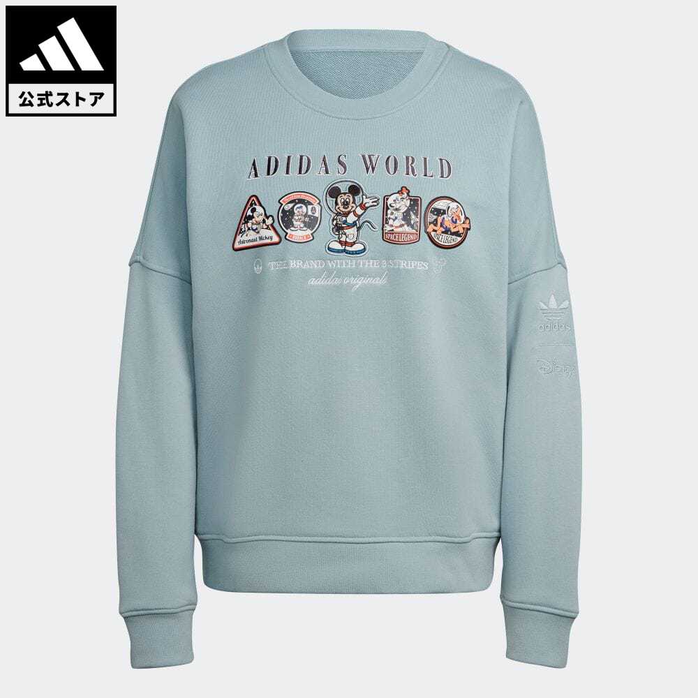 【公式】アディダス adidas 返品可 ルーズ ディズニー スウェット オリジナルス レディース ウェア・服 トップス スウェット（トレーナー） グレー HL9057