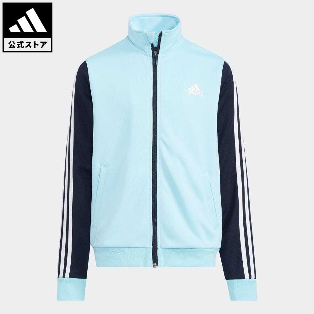 【公式】アディダス adidas 返品可 トラックスーツ ジャケット スポーツウェア キッズ／子供用 ウェア・服 アウター ジャケット ジャージ 青 ブルー HM7157 p1204のサムネイル