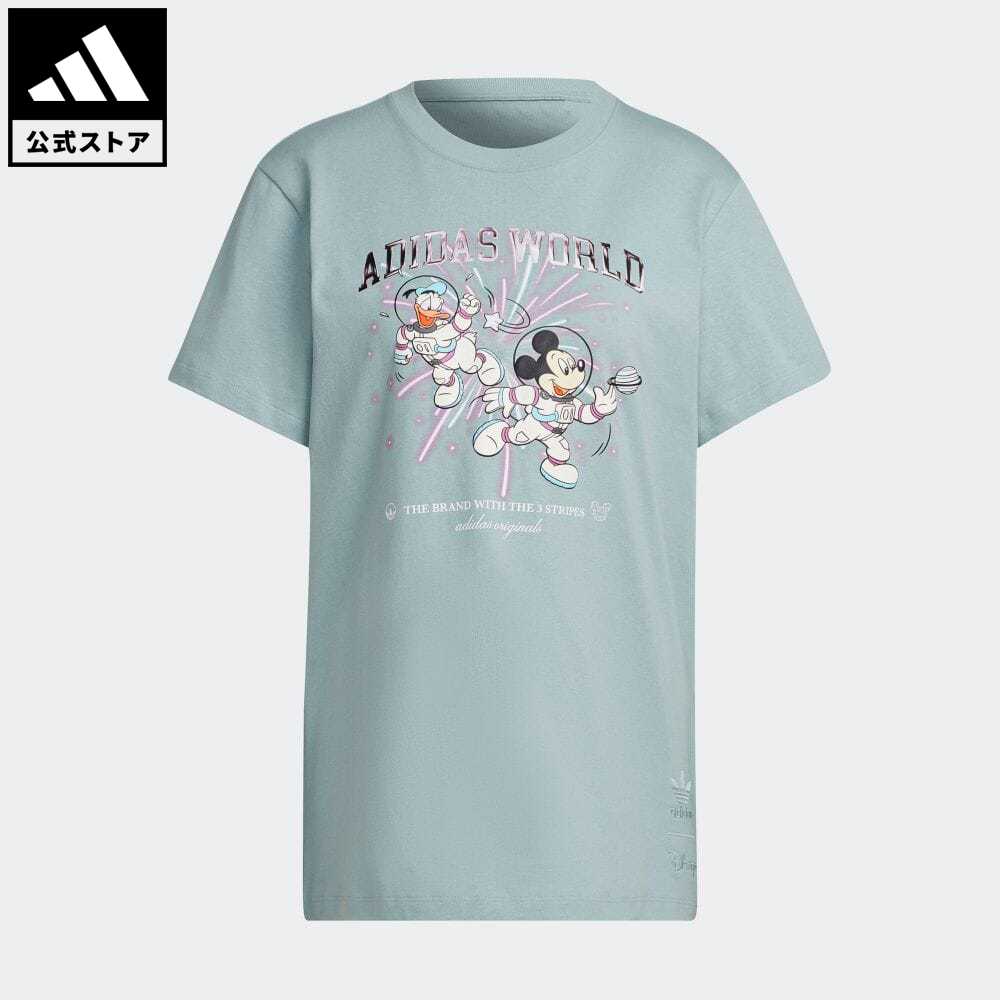 【公式】アディダス adidas 返品可 ディズニー グラフィックTシャツ オリジナルス レディース ウェア・服 トップス Tシャツ グレー HM9258 半袖のサムネイル