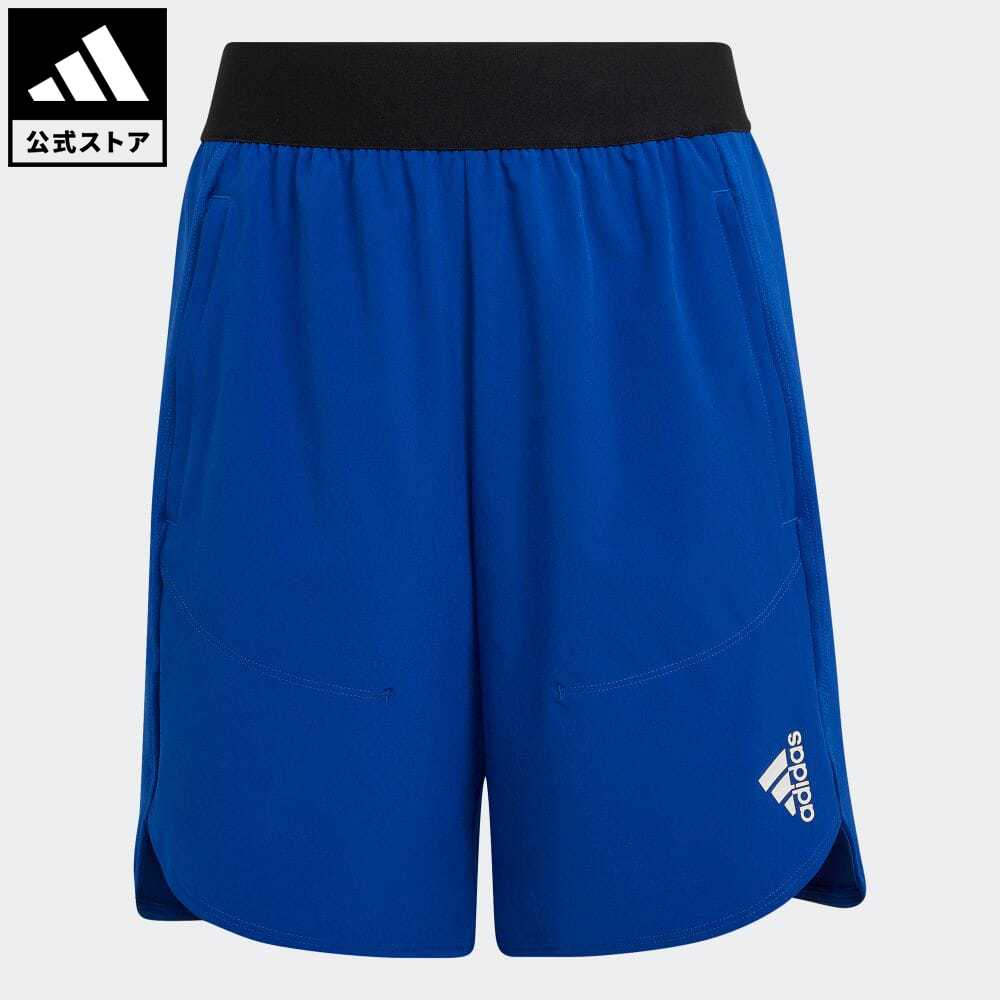 【公式】アディダス adidas 返品可 デザインド フォー スポーツ AEROREADY トレーニングショーツ スポーツウェア キッズ／子供用 ウェア・服 ボトムス ショートパンツ・短パン 青 ブルー HG2048 p1204のサムネイル