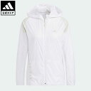 アディダス 【公式】アディダス adidas 返品可 ゴルフ スリーストライプス 撥水 長袖フルジップフーディージャケット レディース ウェア・服 アウター ジャケット 白 ホワイト HG8257 Gnot