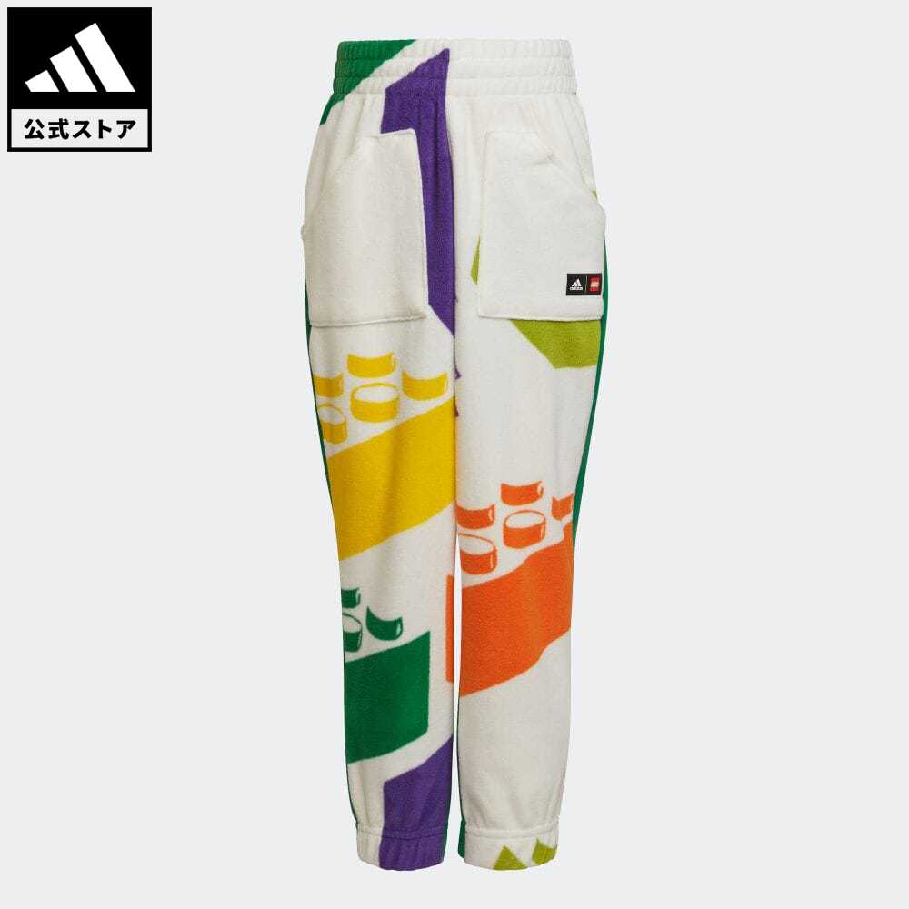 【公式】アディダス adidas 返品可 adidas × Classic LEGO ウィンター ポーラーフリースパンツ スポーツウェア キッズ／子供用 ウェア・服 ボトムス スウェット（トレーナー） パンツ 白 ホワイト HM2233 スウェット ポイント20倍対象のサムネイル
