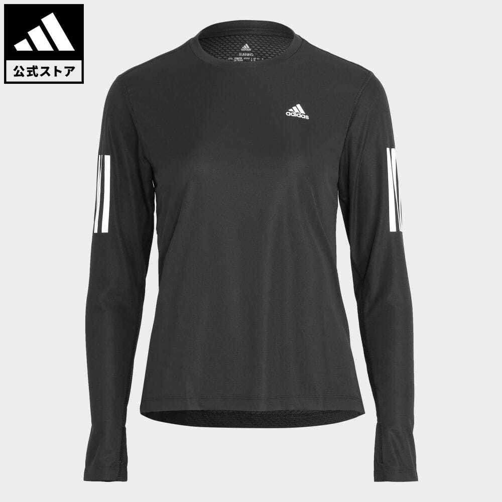 【20 OFFクーポン対象 5/17 10:00〜5/20 23:59】【公式】アディダス adidas 返品可 ランニング オウン ザ ラン 長袖Tシャツ レディース ウェア 服 トップス Tシャツ 黒 ブラック H59272 ランニングウェア ロンt p0517