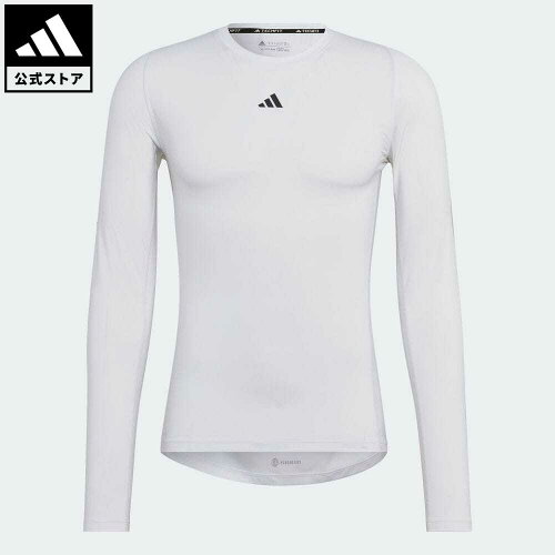 【公式】アディダス adidas 返品可 ジム・トレーニング テックフィット トレーニング 長袖Tシャツ メンズ ウェア・服 トップス Tシャツ 白 ホワイト HJ9926 ロンt