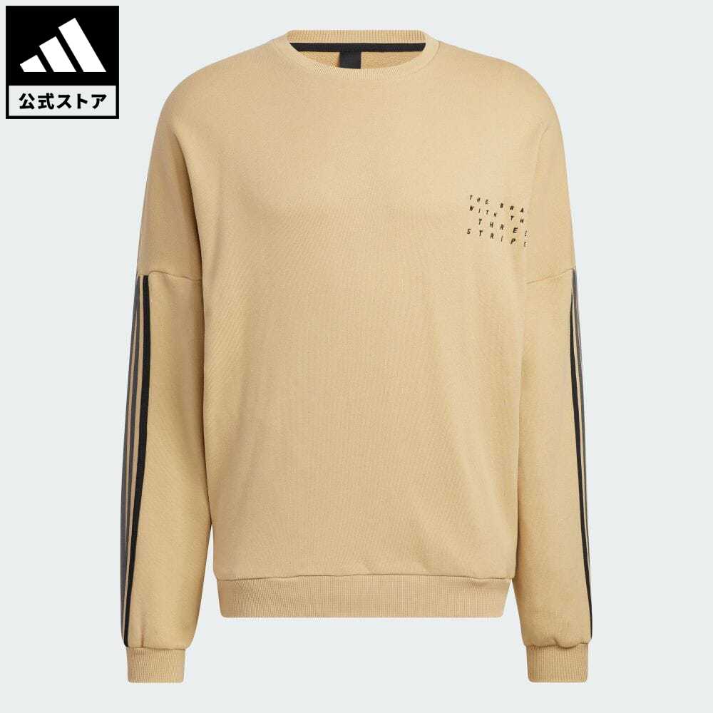 【公式】アディダス adidas 返品可 シティ クルーネック スウェット（ジェンダーニュートラル） スポーツウェア メンズ レディース ウェア・服 トップス スウェット（トレーナー） ベージュ HP1370のサムネイル