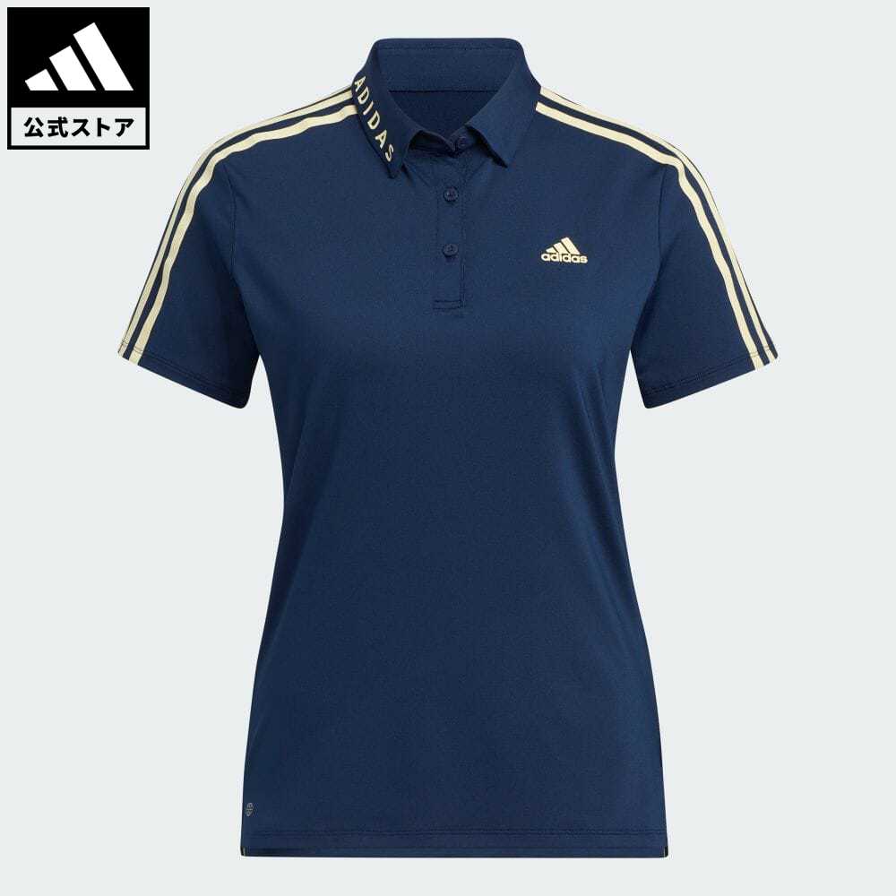 【50%OFF 9/4-9/11】【公式】アディダス adidas 返品可 ゴルフ スリーストライプス 半袖ストレッチボタンダウンシャツ レディース ウェア・服 トップス ポロシャツ 青 ブルー HG8288のサムネイル