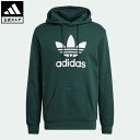 アディダス adidas 返品可 TREFOIL HOODIE オリジナルス メンズ ウェア・服 トップス パーカー(フーディー) スウェット（トレーナー） 緑 グリーン HK7270 トレーナー