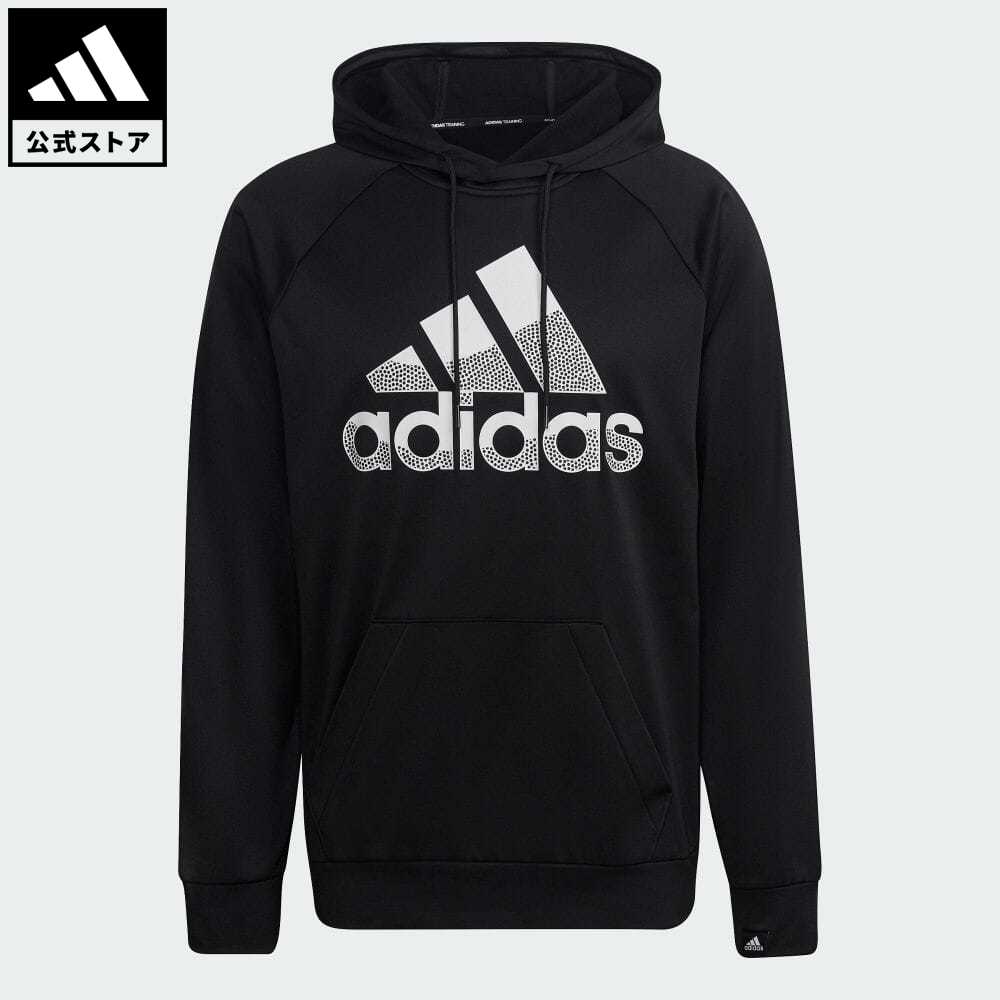 【公式】アディダス adidas 返品可 ジム・トレーニング AEROREADY ゲーム&ゴー ビッグロゴパーカー メンズ ウェア・服 トップス パーカー フーディー スウェット トレーナー 黒 ブラック HL217…