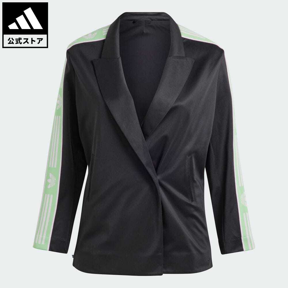 【60%OFFクーポン対象 11/16 10:00〜11/21 23:59】【公式】アディダス adidas 返品可 スポーティーブレザー オリジナルス レディース ウェア・服 アウター ジャケット 黒 ブラック HM1523のサムネイル