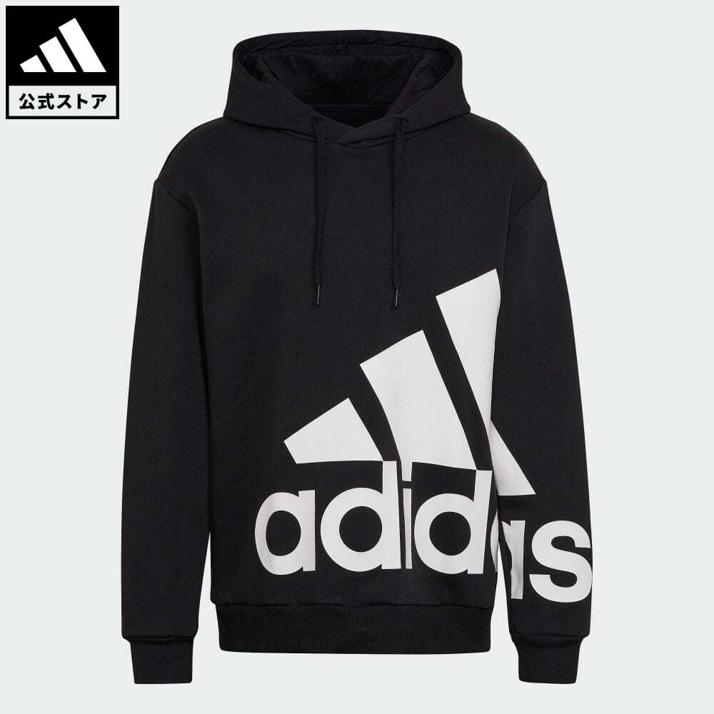 【公式】アディダス adidas 返品可 エッセンシャルズ ジャイアントロゴ フリースパーカー スポーツウェア メンズ ウェア・服 トップス パーカー(フーディー) スウェット（トレーナー） 黒 ブラック HL6925 トレーナーのサムネイル