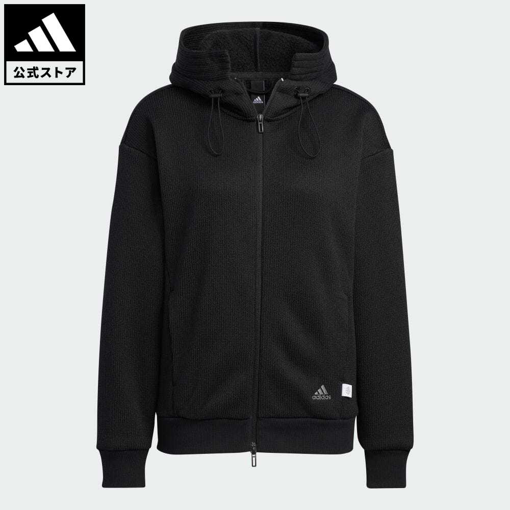 【60%OFF】【公式】アディダス adidas 返品可 PRSVE ルーズフィット フリース フルジップパーカー スポーツウェア レディース ウェア・服 トップス パーカー(フーディー) スウェット（トレーナー） 黒 ブラック HM2768 トレーナーのサムネイル