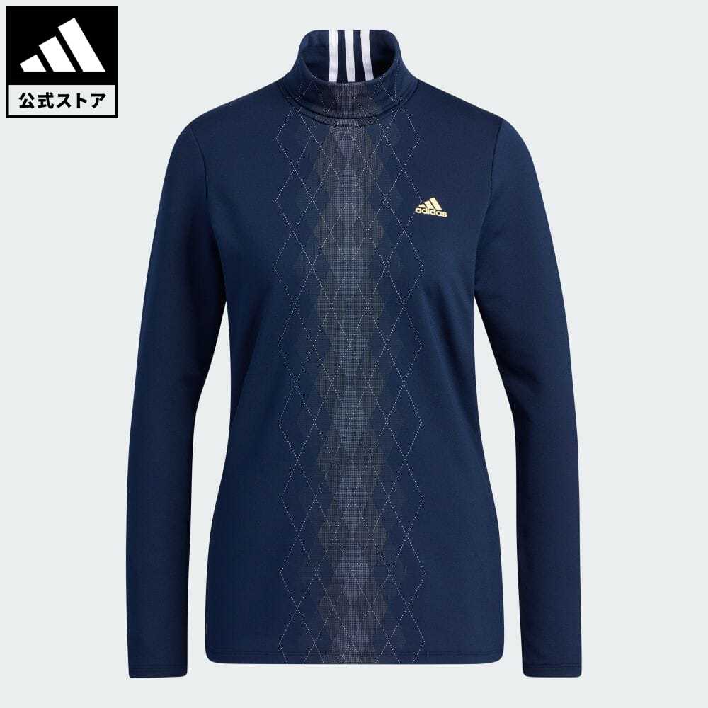 【50%OFF 8/4-8/10】【公式】アディダス adidas 返品可 ゴルフ COLD. RDY アーガイルプリント 長袖タートルネックシャツ レディース ウェア・服 トップス シャツ 青 ブルー IA8365 Gnotのサムネイル