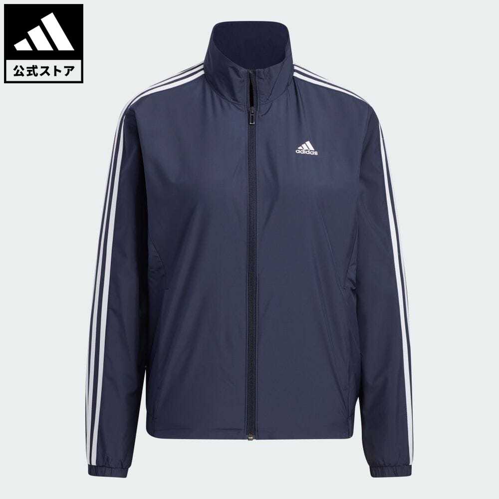 【公式】アディダス adidas 返品可 スリーストライプス レギュラーフィット ウインドブレーカージャケット スポーツウェア レディース ウェア・服 アウター ジャケット ジャージ 青 ブルー HM2801のサムネイル