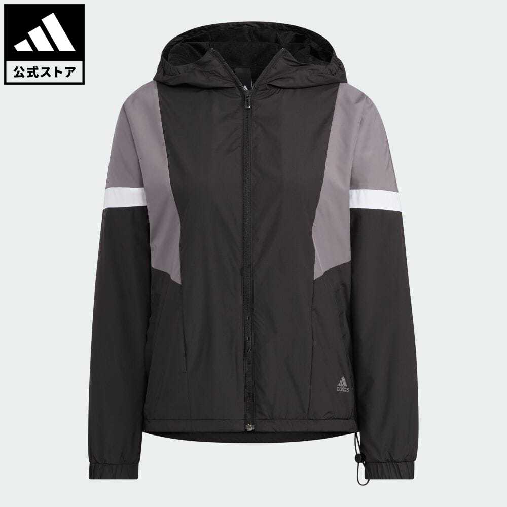 【20%OFF】 【公式】アディダス adidas 返品可 カラーブロック レギュラーフィット ウインドブレーカージャケット スポーツウェア レディース ウェア・服 アウター ジャケット ジャージ 黒 ブラック HM2806