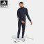 【公式】アディダス adidas 返品可 スリム ジップ トラックスーツ スポーツウェア メンズ ウェア・服 セットアップ ジャージ 青 ブルー HK4467 上下
