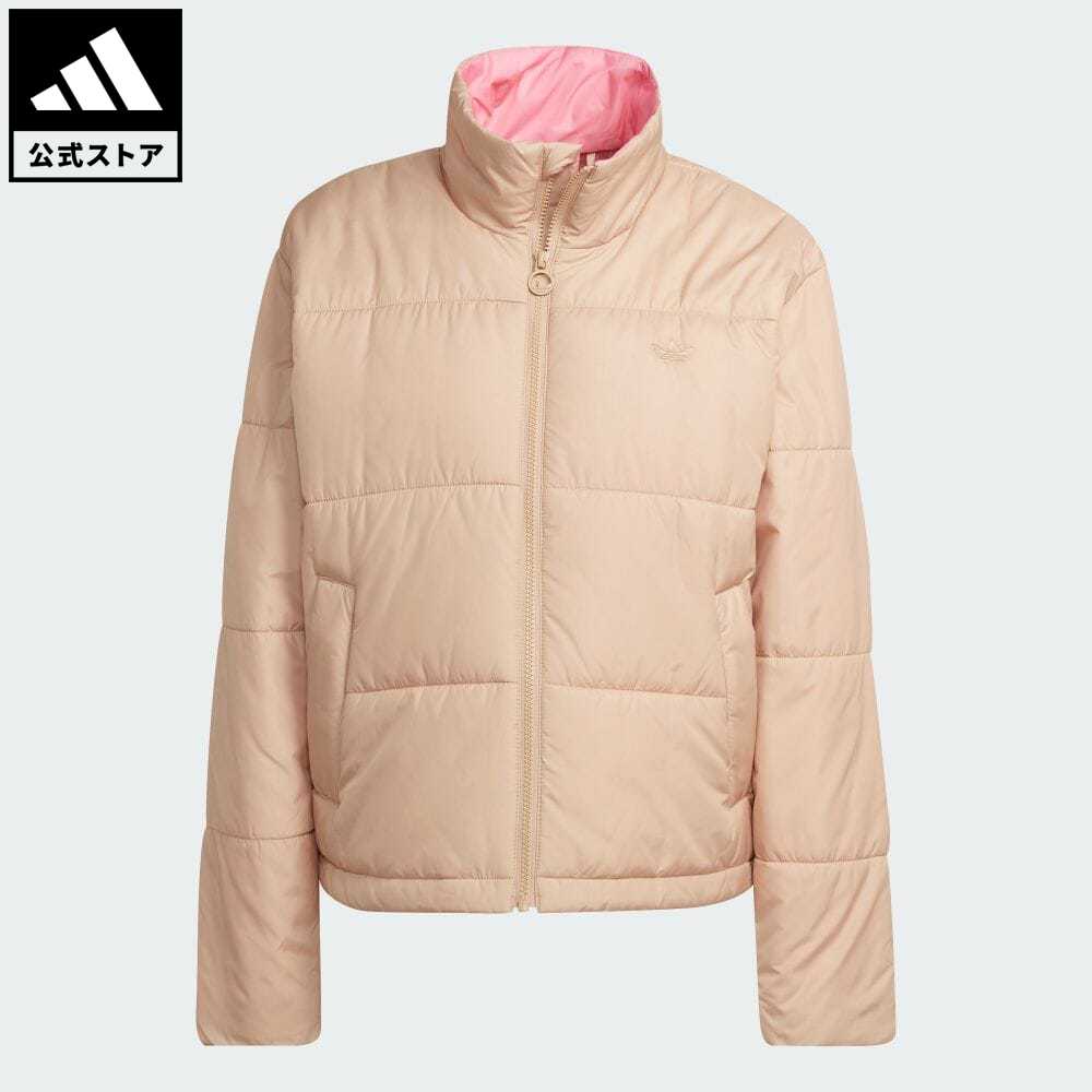 【70%OFF】 【公式】アディダス adidas 返品可 ショート パファージャケット オリジナルス レディース ウェア・服 アウター ジャケット ベージュ HM2614 p1204のサムネイル