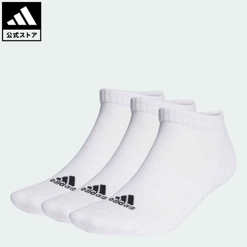 【公式】アディダス adidas 返品可 クッション ローカット ソックス 3足組 メンズ レディース アクセサリー ソックス・靴下 シューズインソックス 白 ホワイト HT3434