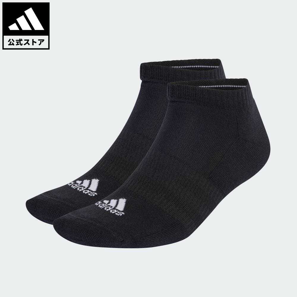 【公式】アディダス adidas 返品可 クッション ローカット ソックス 3足組 メンズ レディース アクセサリー ソックス・靴下 シューズインソックス 黒 ブラック IC1332 父の日